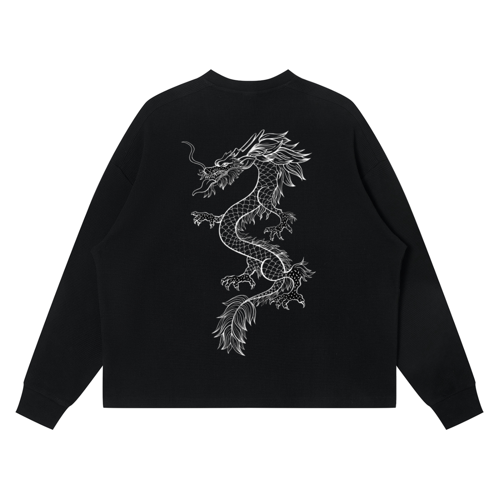Unisex Waffle Boxy Long Sleeve T-Shirt