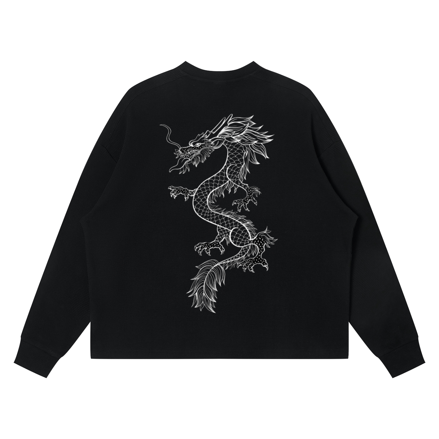 Unisex Waffle Boxy Long Sleeve T-Shirt